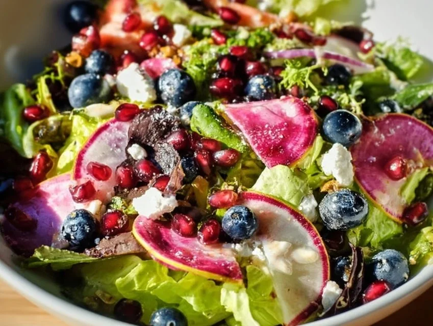 Blueberry Pistachio Spring Salad