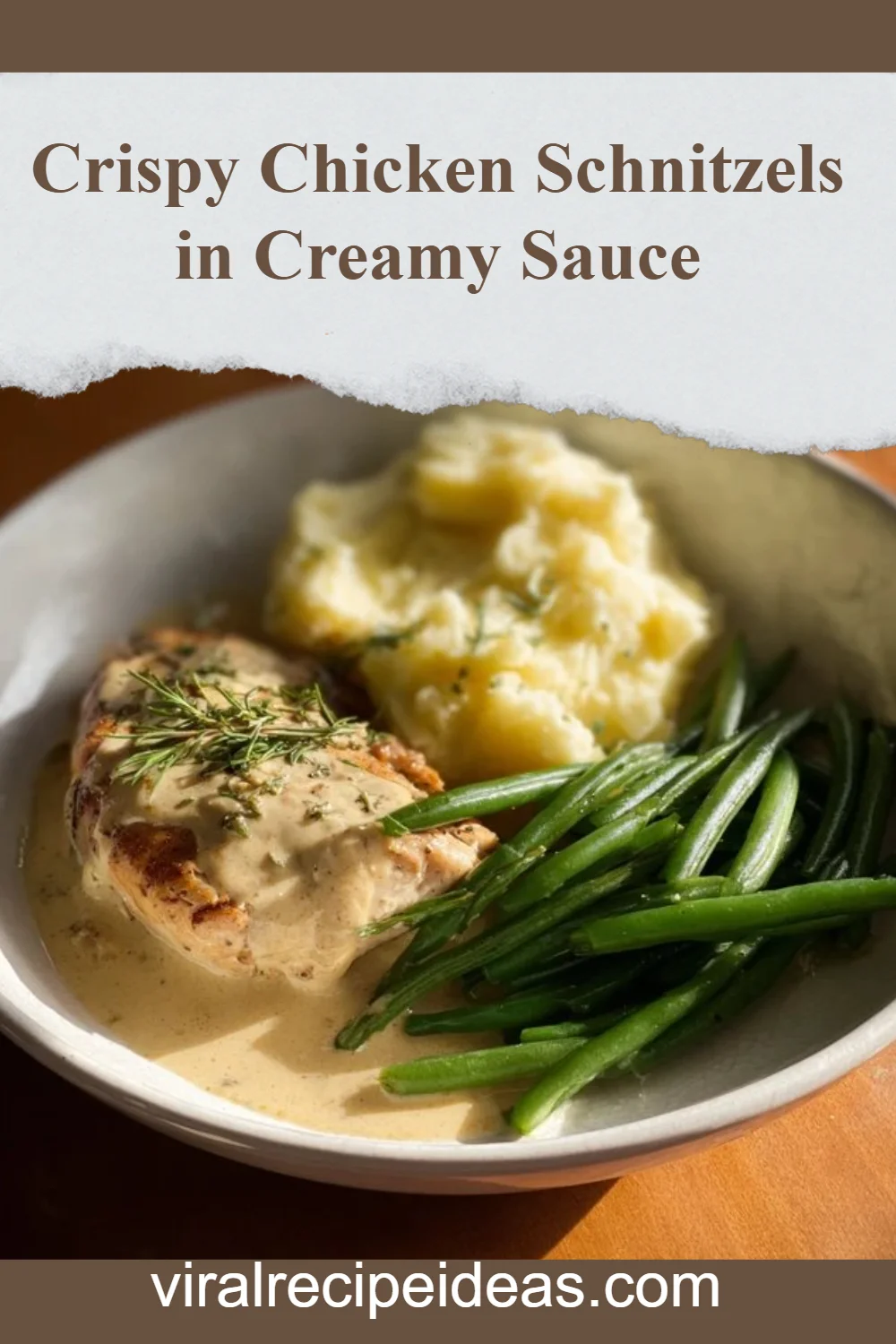 Chicken Schnitzels with Creamy Sauce