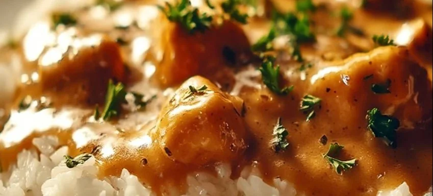 Creamy Smothered Chicken and Rice