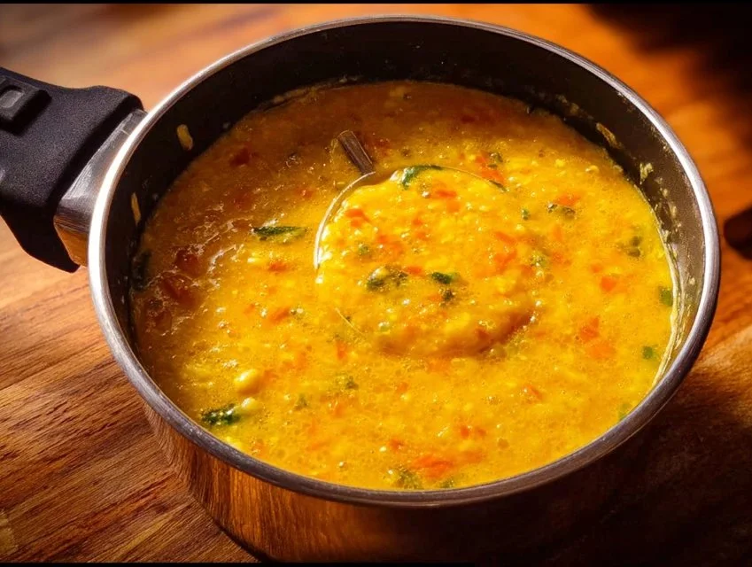 Bowl of healthy Oats Khichdi with vegetables and spices