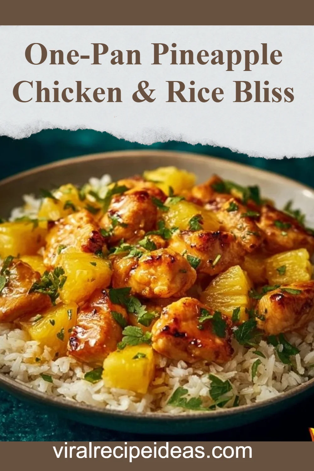 One-Pan Pineapple Chicken & Rice