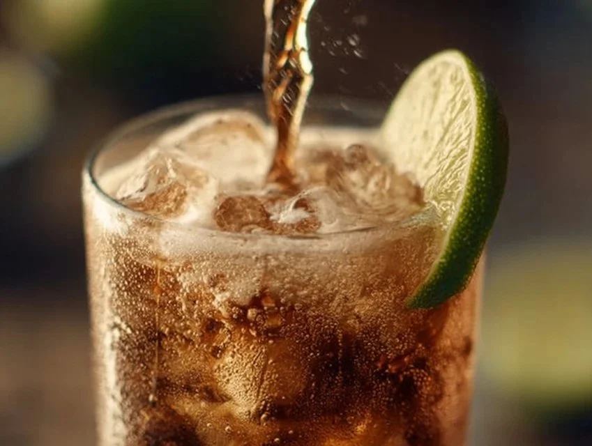 Refreshing Utah Dirty Soda in a colorful cup with ice and a straw